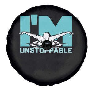Funny Swimming Spare Tire Cover I'm Unstoppable Swim Cool Practice Butterfly Swimming TS11 Print Your Wear