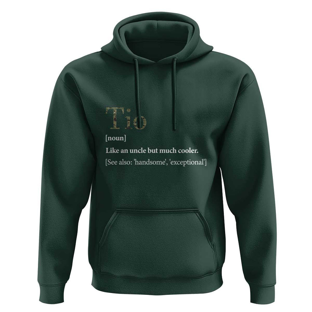 Funny Tio Definition Hoodie Spanish Mexican Uncle Father's Day TS11 Dark Forest Green Print Your Wear
