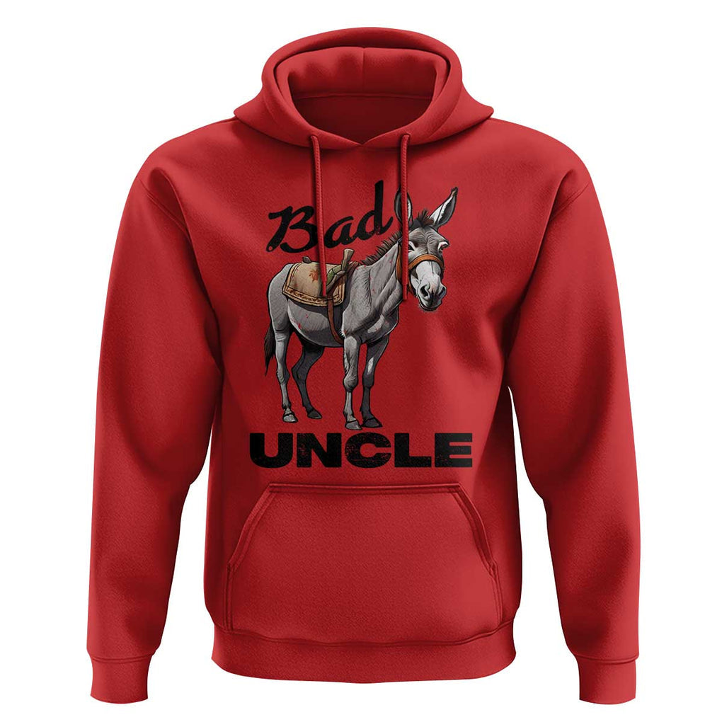 Funny Badass Uncle Hoodie Bad Uncle Donkey Father's Day TS11 Red Print Your Wear