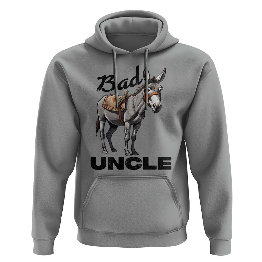Funny Badass Uncle Hoodie Bad Uncle Donkey Father's Day TS11 Sport Gray Print Your Wear