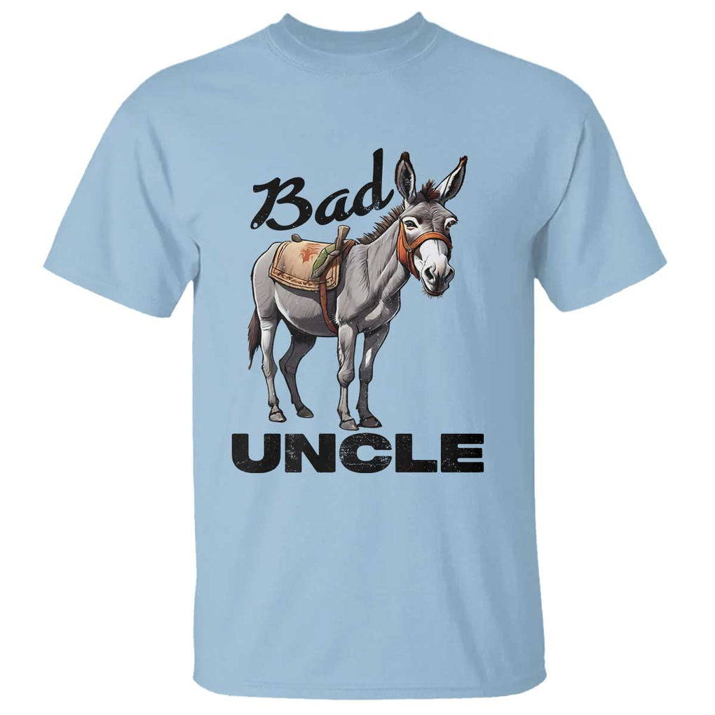 Funny Badass Uncle T Shirt Bad Uncle Donkey Father's Day TS11 Light Blue Print Your Wear