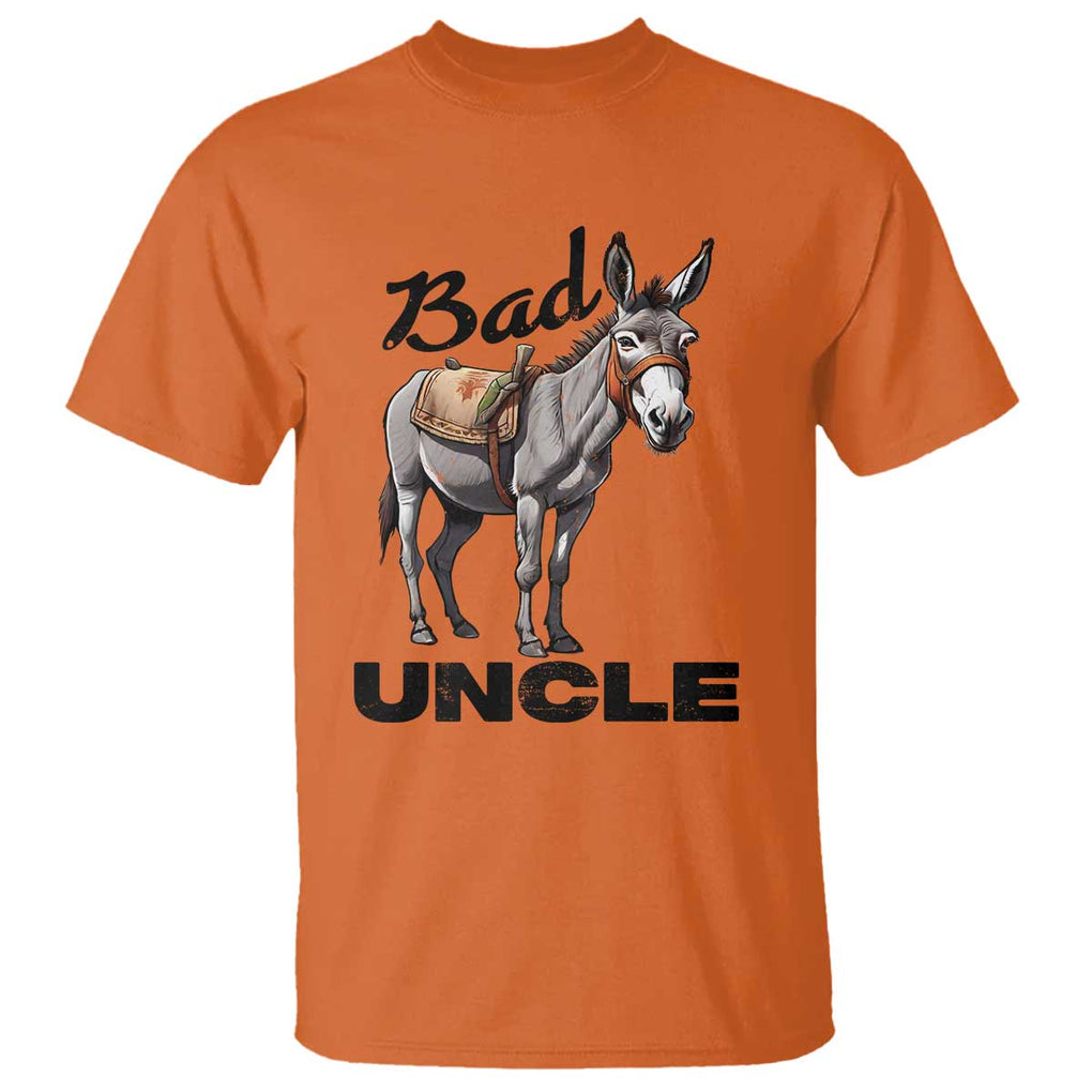 Funny Badass Uncle T Shirt Bad Uncle Donkey Father's Day TS11 Orange Print Your Wear
