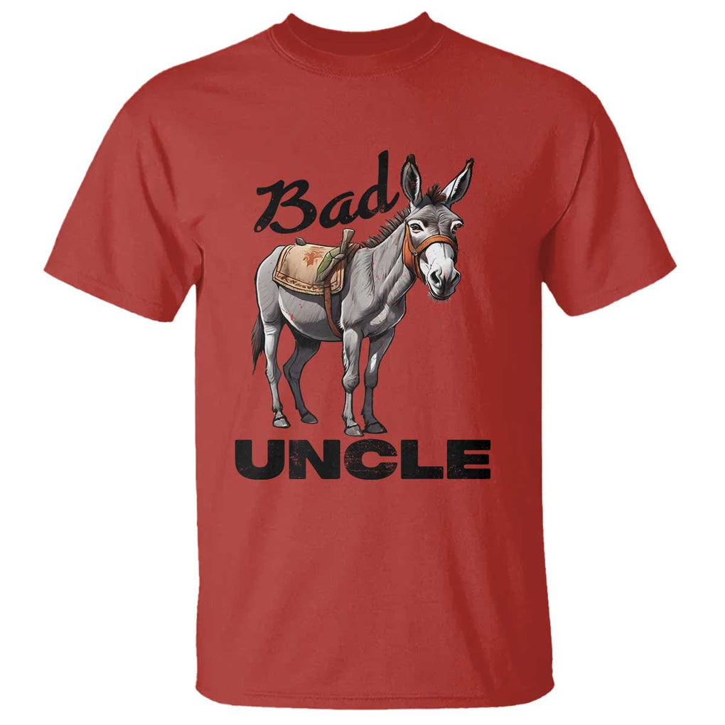 Funny Badass Uncle T Shirt Bad Uncle Donkey Father's Day TS11 Red Print Your Wear