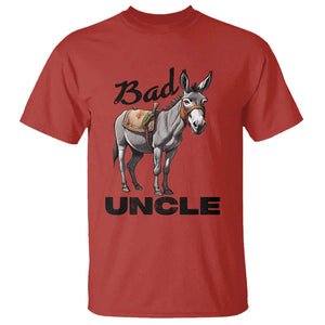 Funny Badass Uncle T Shirt Bad Uncle Donkey Father's Day TS11 Red Print Your Wear