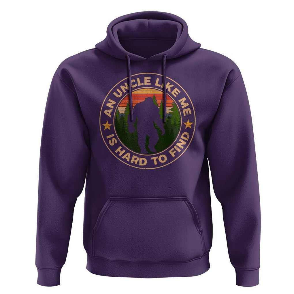 Funny Bigfoot Uncle Hoodie An Uncle Like Me Is Hard To Find Father's Day TS11 Purple Print Your Wear