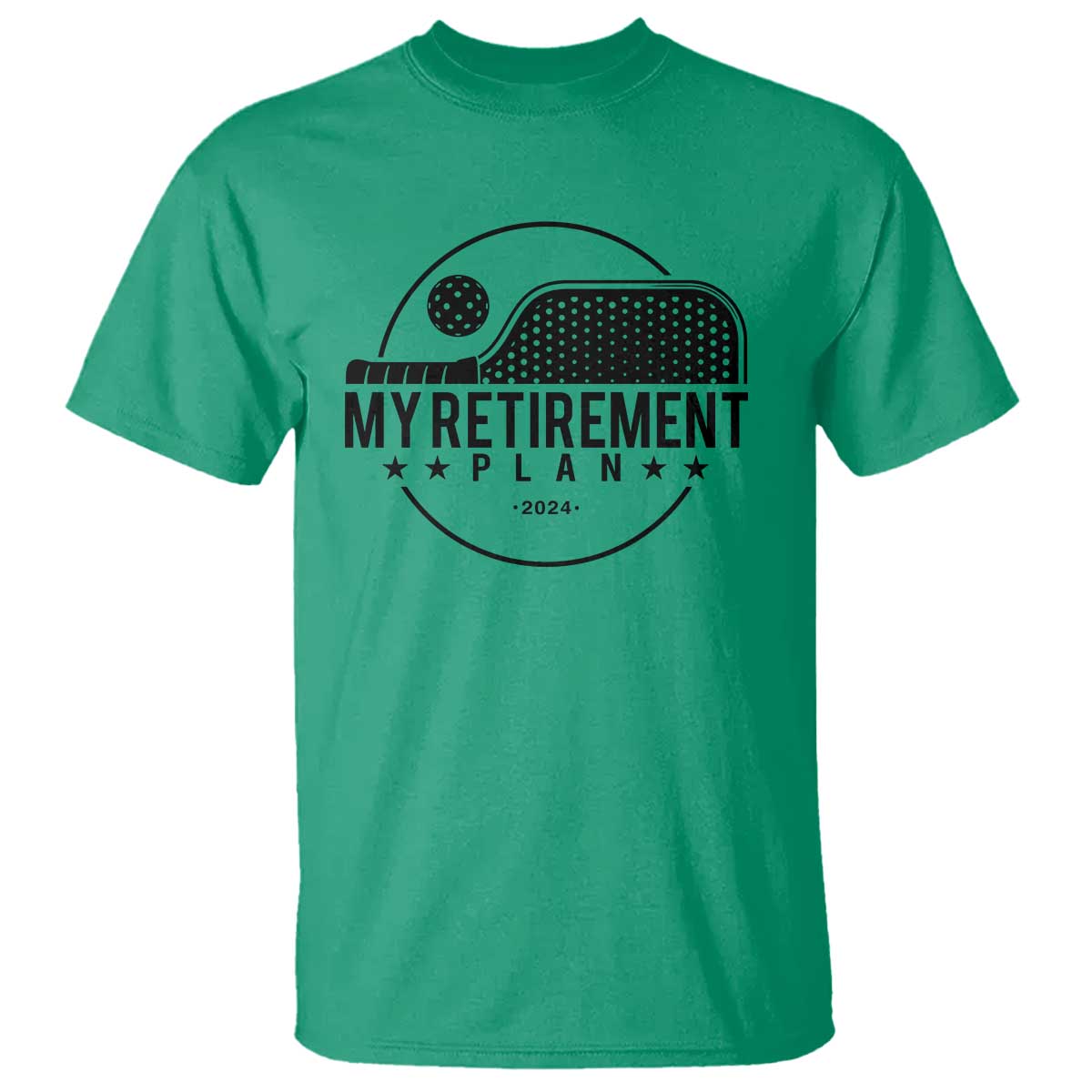 Funny Pickleball T Shirt My Retirement Plan 2024 Pickle Ball TS11 Irish Green Print Your Wear