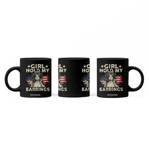 Funny Girl Hold My Earrings Coffee Mug Statue of Liberty American Flag TS11 Print Your Wear