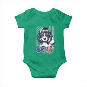 Funny 8647 Impeach 47 Girls American Flag Baby Onesie TS11 Irish Green Print Your Wear