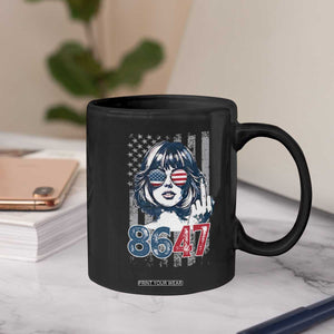 Funny 8647 Impeach 47 Girls American Flag Coffee Mug TS11 Print Your Wear