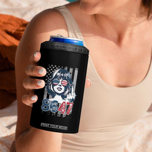 Funny 8647 Impeach 47 Girls American Flag 4 in 1 Can Cooler Tumbler TS11 Print Your Wear