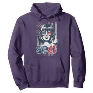 Funny 8647 Impeach 47 Girls American Flag Hoodie TS11 Purple Print Your Wear
