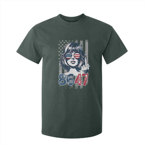 Funny 8647 Impeach 47 Girls American Flag T Shirt For Kid TS11 Dark Forest Green Print Your Wear
