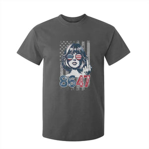 Funny 8647 Impeach 47 Girls American Flag T Shirt For Kid TS11 Dark Heather Print Your Wear