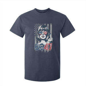 Funny 8647 Impeach 47 Girls American Flag T Shirt For Kid TS11 Navy Print Your Wear