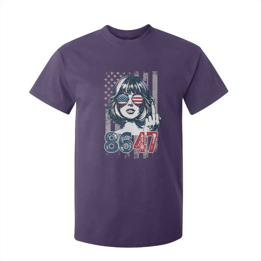 Funny 8647 Impeach 47 Girls American Flag T Shirt For Kid TS11 Purple Print Your Wear