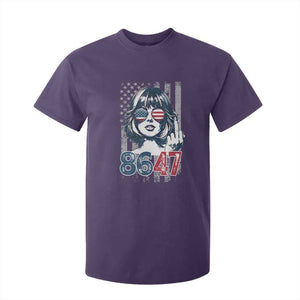 Funny 8647 Impeach 47 Girls American Flag T Shirt For Kid TS11 Purple Print Your Wear