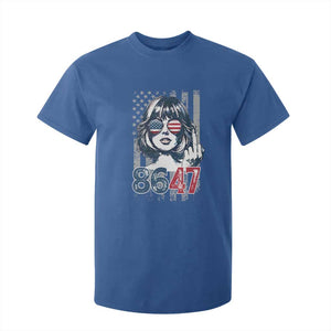 Funny 8647 Impeach 47 Girls American Flag T Shirt For Kid TS11 Royal Blue Print Your Wear