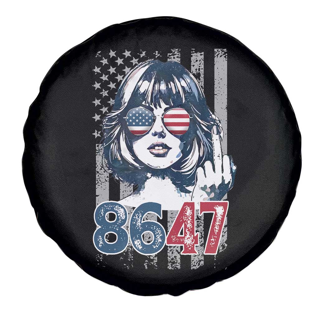 Funny 8647 Impeach 47 Girls American Flag Spare Tire Cover TS11 Print Your Wear