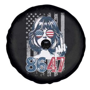 Funny 8647 Impeach 47 Girls American Flag Spare Tire Cover TS11 Print Your Wear