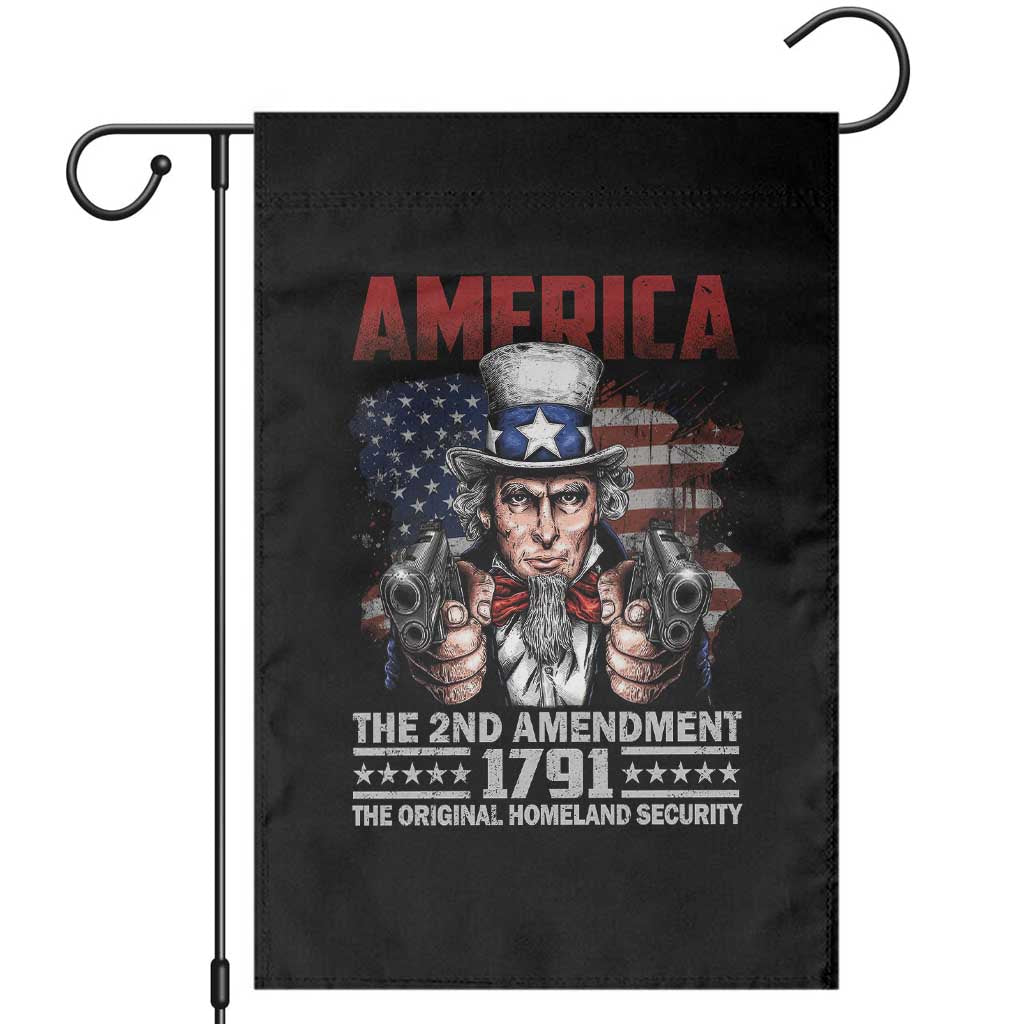 Funny The 2nd Amendment Uncle Sam Garden Flag America The Original Homeland Security TS11 Black Print Your Wear