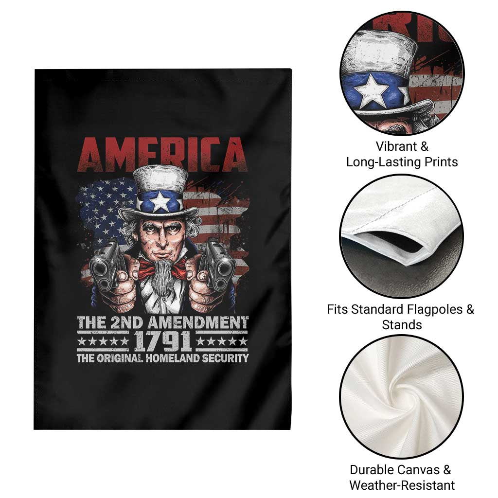 Funny The 2nd Amendment Uncle Sam Garden Flag America The Original Homeland Security TS11 Print Your Wear