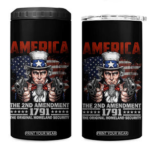 Funny The 2nd Amendment Uncle Sam 4 in 1 Can Cooler Tumbler America The Original Homeland Security TS11 One Size: 16 oz Black Print Your Wear