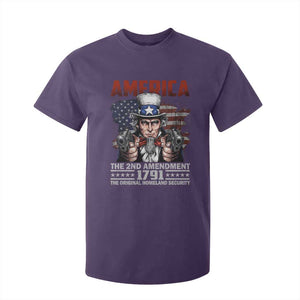 Funny The 2nd Amendment Uncle Sam T Shirt For Kid America The Original Homeland Security TS11 Purple Print Your Wear