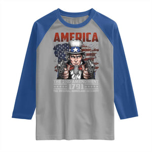 Funny The 2nd Amendment Uncle Sam Raglan Shirt America The Original Homeland Security TS11 Sport Gray Royal Print Your Wear