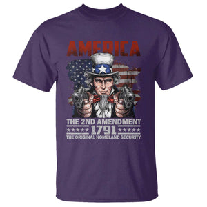 Funny The 2nd Amendment Uncle Sam T Shirt America The Original Homeland Security TS11 Purple Print Your Wear