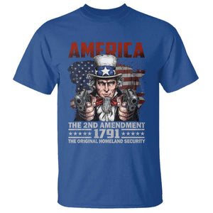 Funny The 2nd Amendment Uncle Sam T Shirt America The Original Homeland Security TS11 Royal Blue Print Your Wear