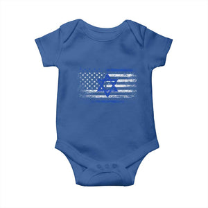 Proud Israeli American Baby Onesie Patriotic Israeli USA Flag TS11 Royal Blue Print Your Wear