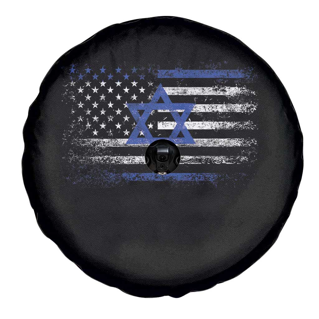 Proud Israeli American Spare Tire Cover Patriotic Israeli USA Flag TS11 Print Your Wear