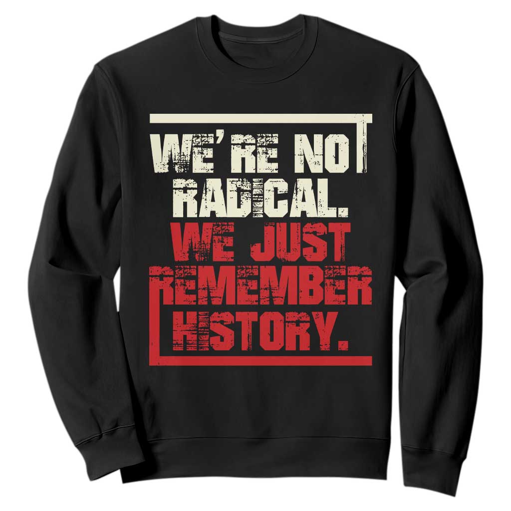 We Are Not Radical We Just Remember History Sweatshirt TS11 Black Print Your Wear
