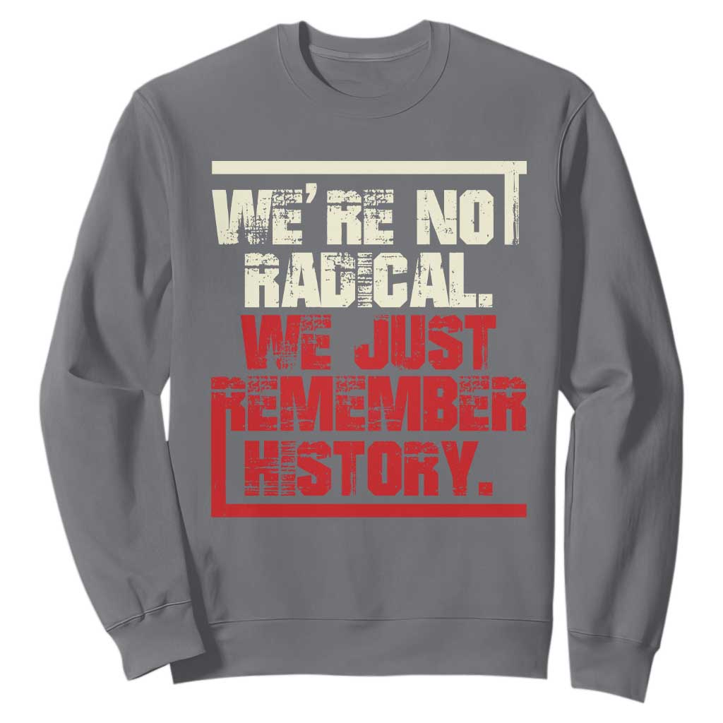 We Are Not Radical We Just Remember History Sweatshirt TS11 Charcoal Print Your Wear
