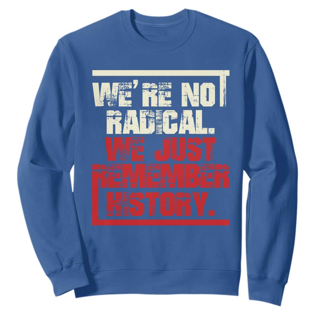 We Are Not Radical We Just Remember History Sweatshirt TS11 Royal Blue Print Your Wear