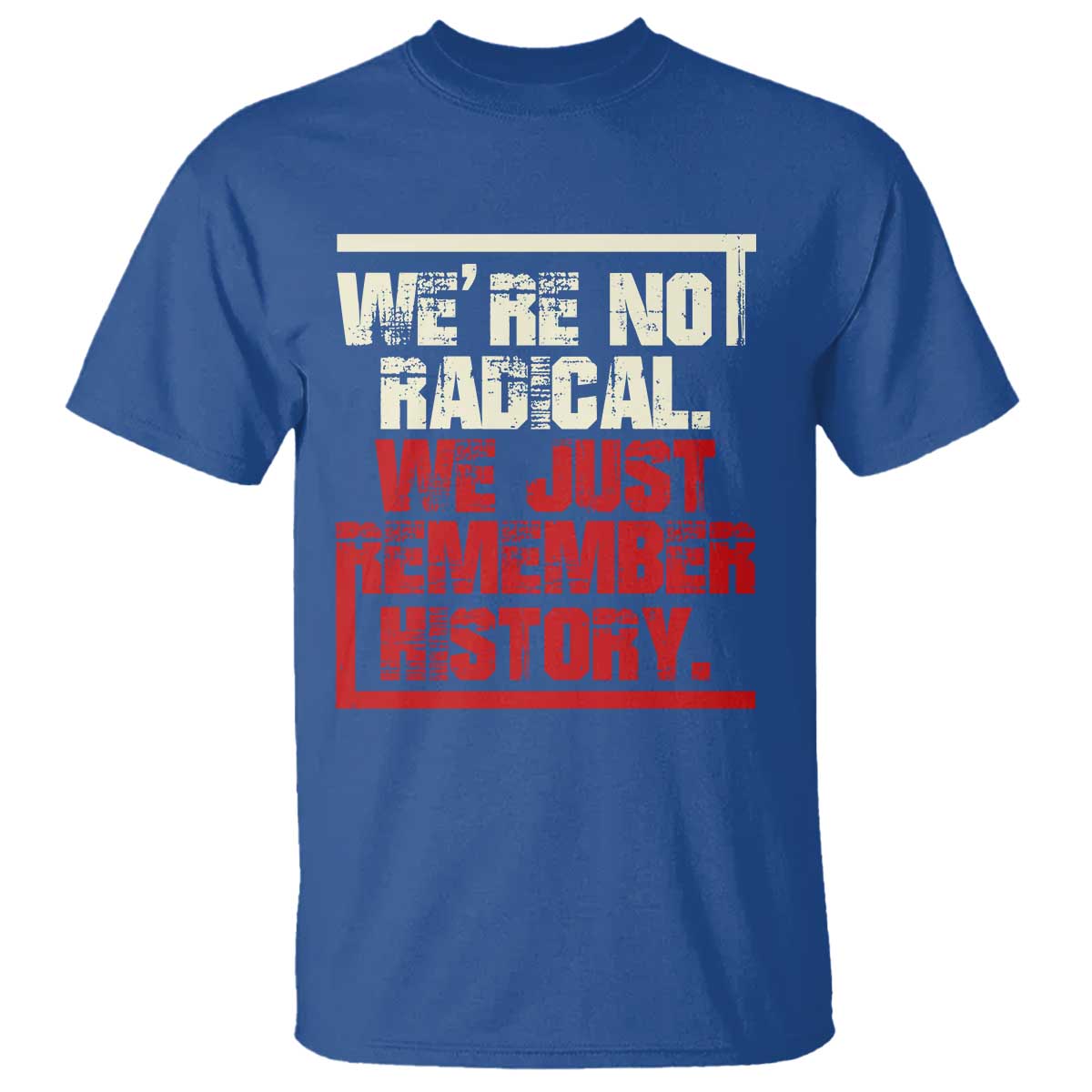 We Are Not Radical We Just Remember History T Shirt TS11 Royal Blue Print Your Wear