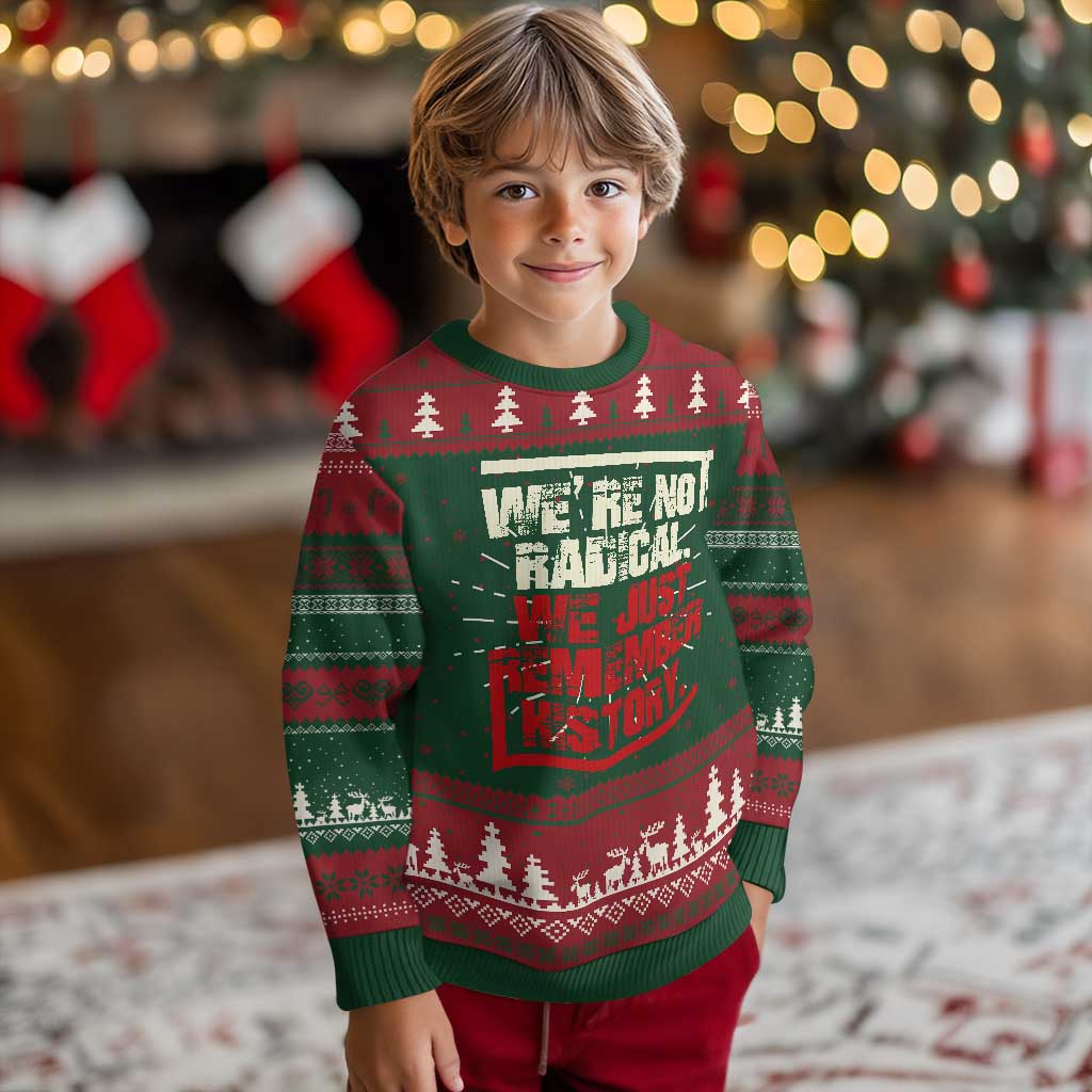 We Are Not Radical We Just Remember History Knit Sweatshirt TS11 Christmas Print Your Wear