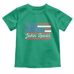 Funny John Lewis Good Trouble Toddler T Shirt Vintage American Flag TS11 Irish Green Print Your Wear