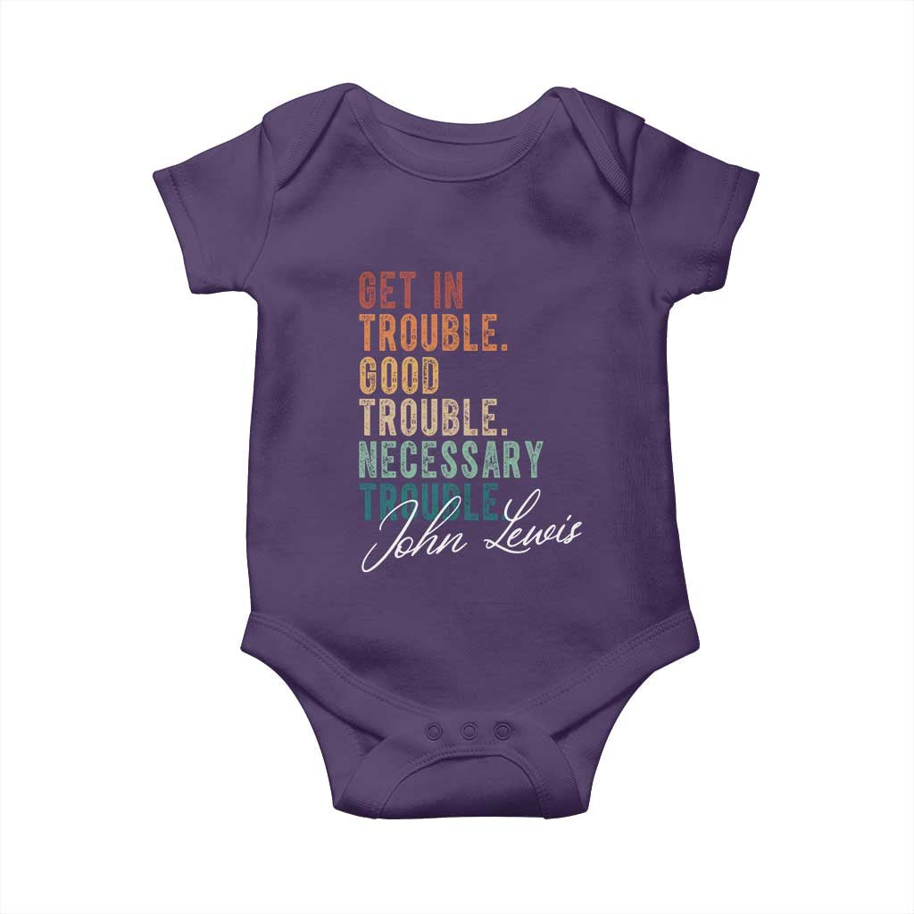 John Lewis Baby Onesie Get In Trouble Good Necessary Trouble Social Justice TS11 Purple Print Your Wear