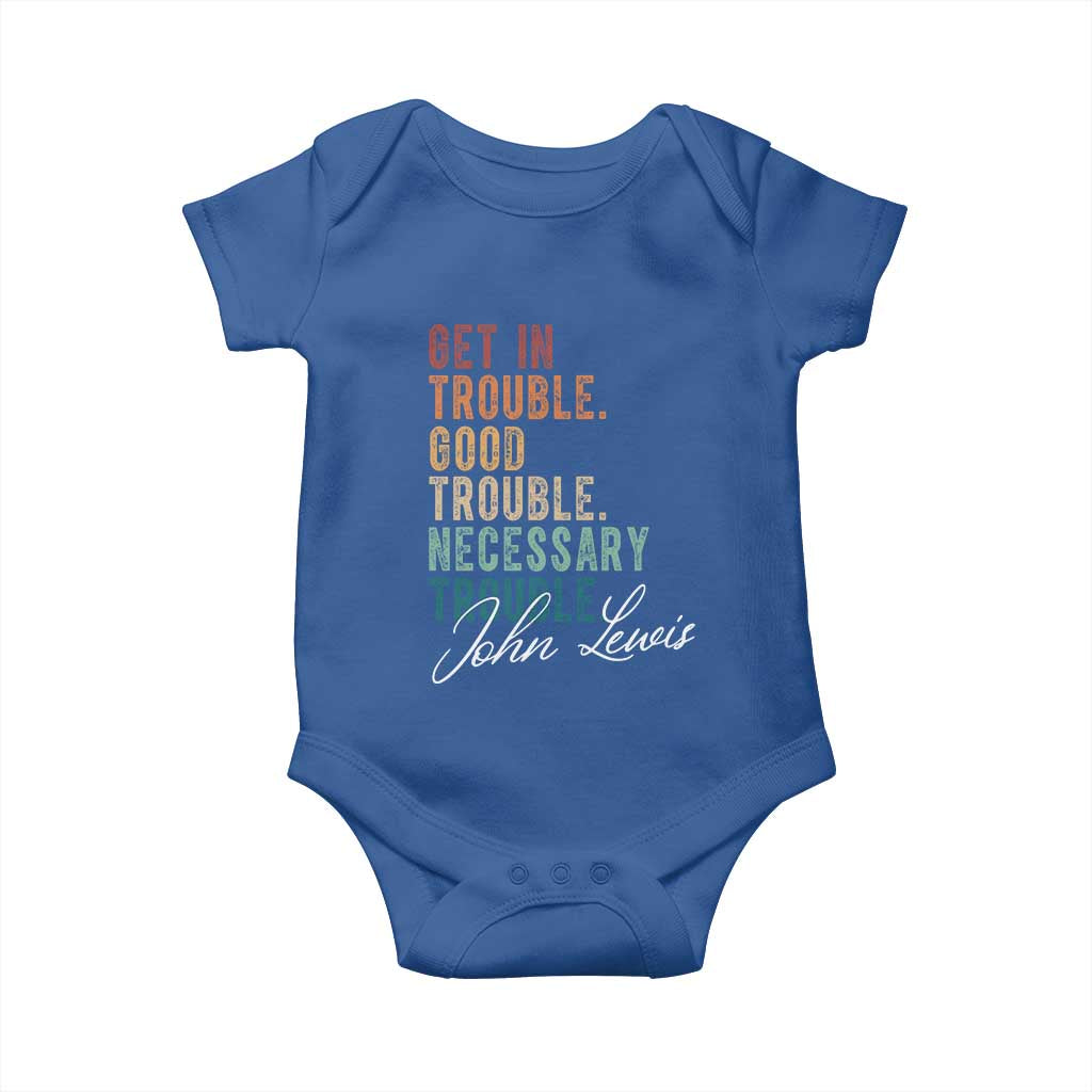 John Lewis Baby Onesie Get In Trouble Good Necessary Trouble Social Justice TS11 Royal Blue Print Your Wear