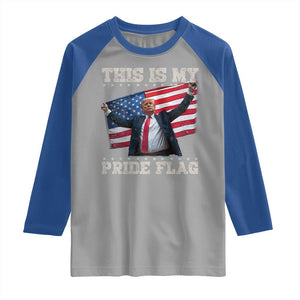 Funny Patriot Trump This Is My Pride Flag Raglan Shirt 4th Of July American Flag TS11 Sport Gray Royal Print Your Wear