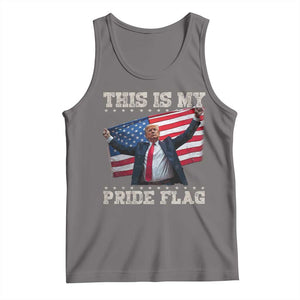 Funny Patriot Trump This Is My Pride Flag Tank Top 4th Of July American Flag TS11 Deep Heather Print Your Wear
