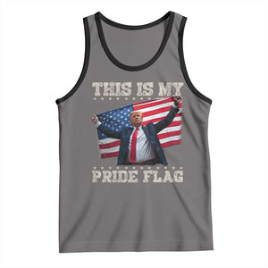 Funny Patriot Trump This Is My Pride Flag Tank Top 4th Of July American Flag TS11 Deep Heather Black Print Your Wear