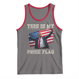 Funny Patriot Trump This Is My Pride Flag Tank Top 4th Of July American Flag TS11 Deep Heather Red Print Your Wear