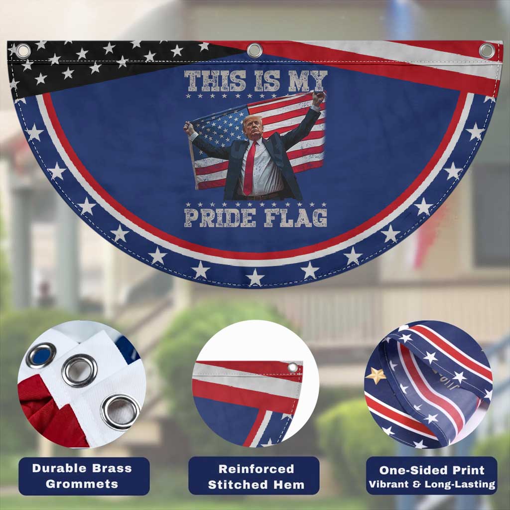 Funny Patriot Trump This Is My Pride Flag Patriotic Fan Flag 4th Of July American Flag