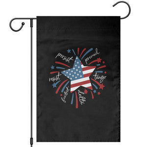 Funny 4th of July Fireworks Foxtrot Delta Tango Garden Flag TS11 Black Print Your Wear
