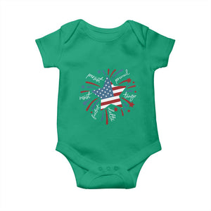Funny 4th of July Fireworks Foxtrot Delta Tango Baby Onesie TS11 Irish Green Print Your Wear