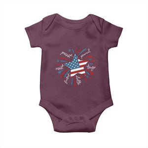 Funny 4th of July Fireworks Foxtrot Delta Tango Baby Onesie TS11 Maroon Print Your Wear