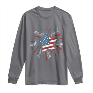 Funny 4th of July Fireworks Foxtrot Delta Tango Long Sleeve Shirt TS11 Charcoal Print Your Wear
