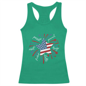 Funny 4th of July Fireworks Foxtrot Delta Tango Racerback Tank Top TS11 Irish Green Print Your Wear
